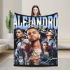 Rauw Alejandros Super Soft Blankets  Students Plush Throw Blanket Fashion Home Decor Flannel Bedspread Sofa Bed Cover