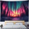 Psychedelic Starry Sky Aurora Landscape Tapestry Wall Hanging - Unique Background Poster for Home Dormitory Decoration Fabric Mu