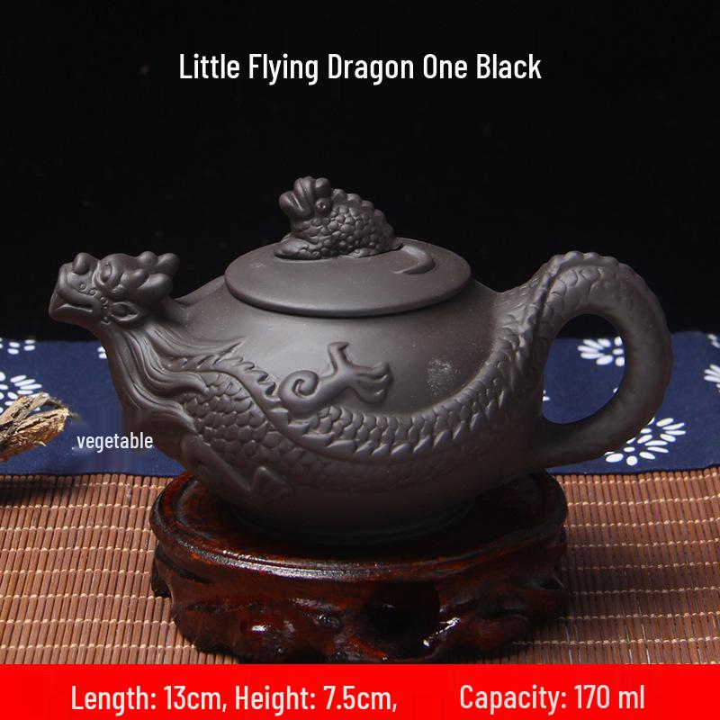 Purple Clay Zhu Ni Ceramic Kung Fu Teapot with Filter - Small Household Tea Maker Set