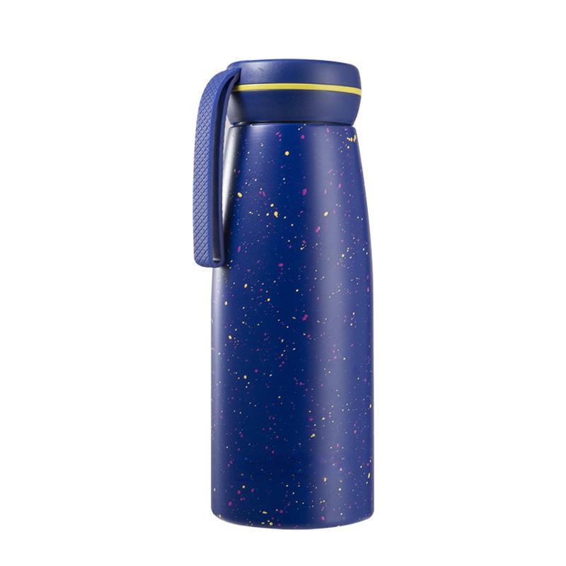 

Подарочная чашка для воды из нержавеющей стали 304, креативная свежая веревка, студенческий спортивный термос, чашка 500ml синий