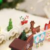 Christmas Decorations Painted Wooden Train Ornament Kids Toy Gift