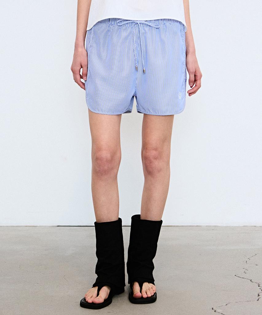 Nigaennikol Minimal Stripe Shorts Pants_Blue