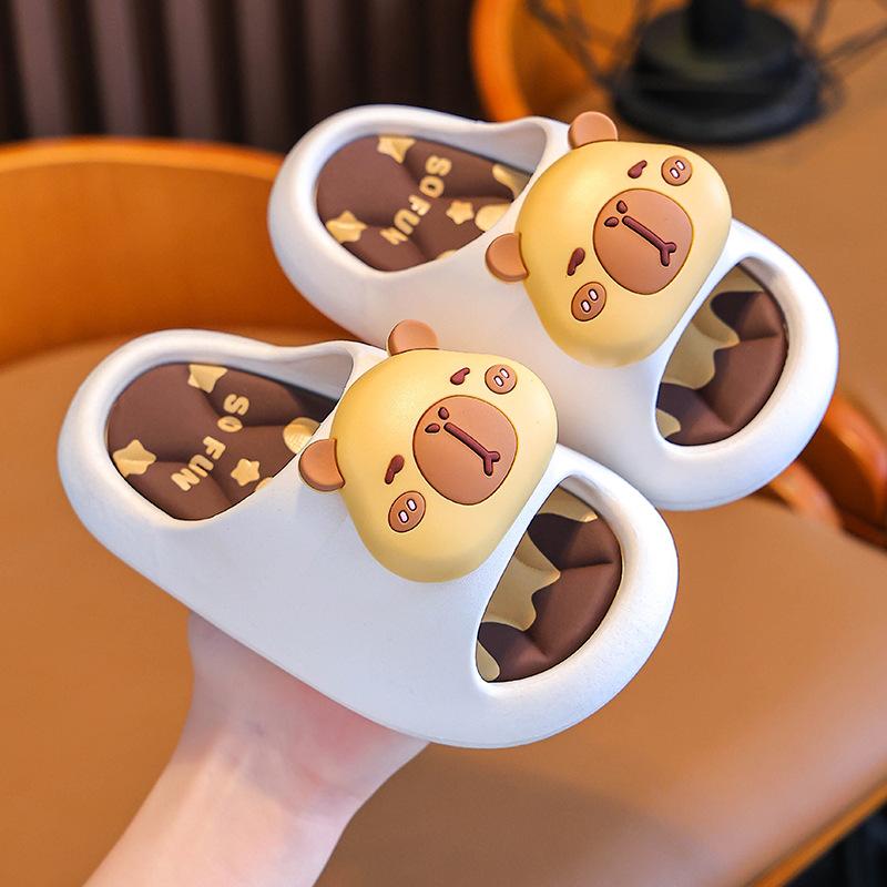 Kapibara Summer Children's Sandals Boys Non-Slip Soft Sole Small Medium Large Kids Beach Bathing Slippers