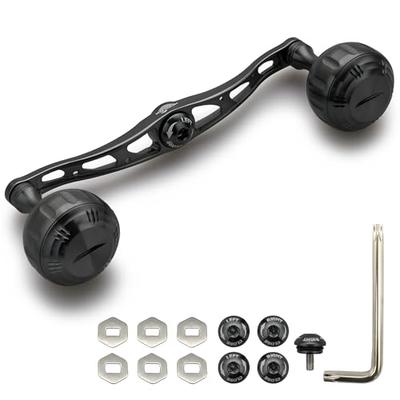 HEIGHTEN 130mm Baitcasting Reel Handle, 70% Aviation Aluminum, Compatible with Shimano, Daiwa, and Abu Garcia Baitcasting Reels (Dark Gray) (HT01208)