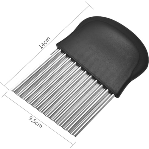 Coollooda Wave-Shaped Potato Cutter, Potato Knife, Crinkle Cutter, Stainless Steel Knife for Potatoes, Carrots, and Onions, for Home and Commercial Us