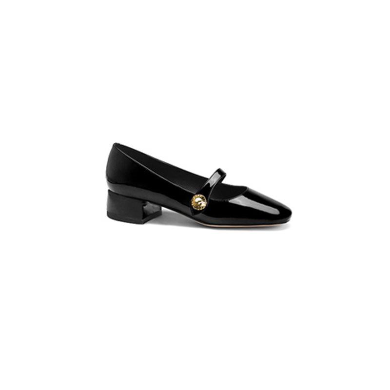 Grape mother Studiolee French platform small leather shoes round head thick heel Mary Jane single shoes women's 2025 new spring