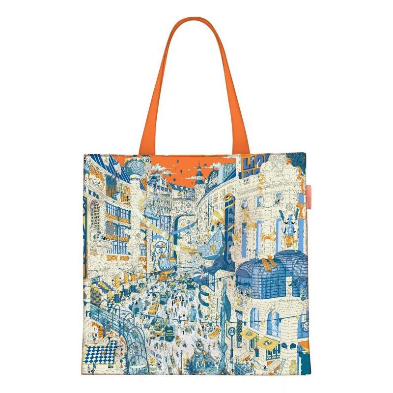 Printed Canvas Bag Women's Hand Bag Large Capacity Student Tutoring Shoulder Bag
