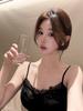 White Lace Camisole Vest: Sweet & Spicy Cropped Top for Women, Waist-Cinched Sleeveless Design, Autumn/Winter Wear