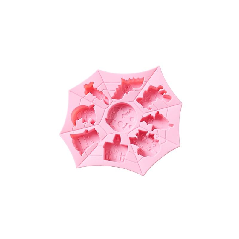 Intricate Halloween Silicone Cake Mold With Leaf And Ghost Designs For Festive Treats