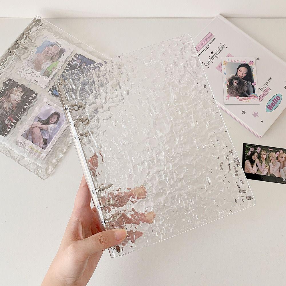 Loose Leaf Design Photocards Holder Water Ripple Idol Card Collection Binder Storage Booklet