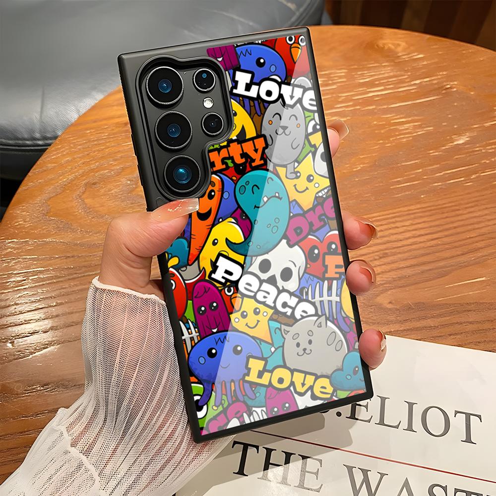 Monster Party Phone Case For SAMSUNG S25 24 S22 S20 ULTRA S21 S30 23 Note5 S8 Plus S9 S10E Lite PC+TPU Funda