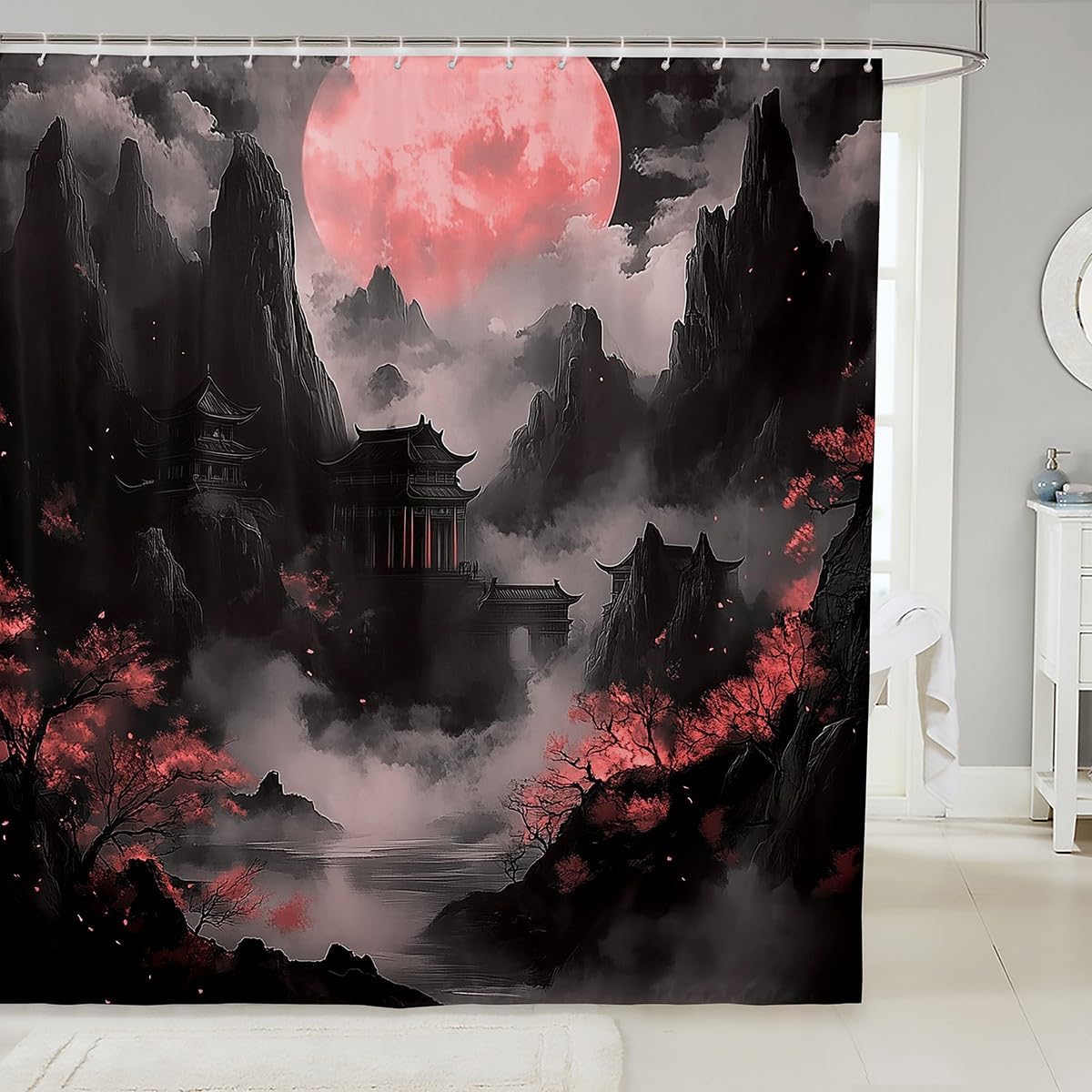 

Koi Fish Shower Curtain Japanese Style Bath Curtain For Boys Girls Teens Ocean Marine Bathroom Shower Curtain Set Waterproof W60H190(CM)-1 Pcs