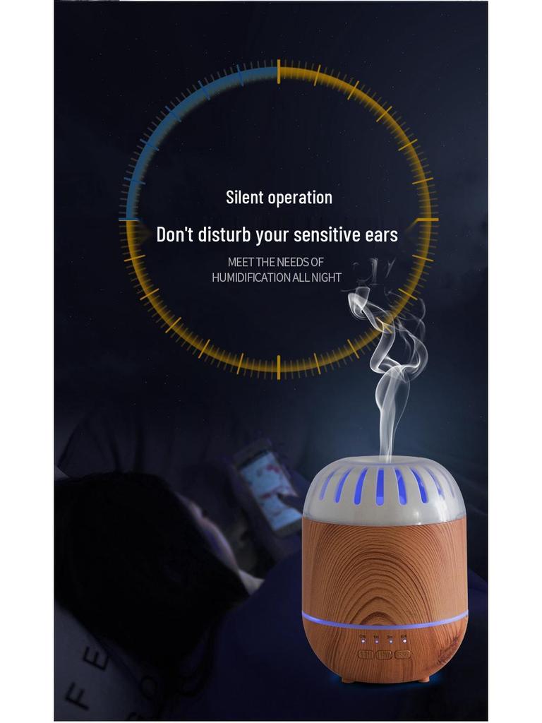 Muji Wood Grain Aroma Diffuser & Humidifier - Essential Oil Scent Lamp & Incense Burner, Customizable Gift.