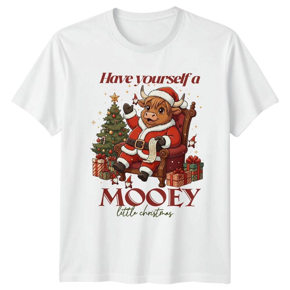 Have Yourself A Mooey Little Christmas Bull Santa Christmas Holiday Unisexs Unisexs S
