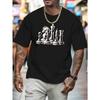 European Size Men's Short-sleeved T-shirt Summer Fashion Trend Top Printed Men's Bottoming Shirt Spring and Summer Round Neck Casual Top