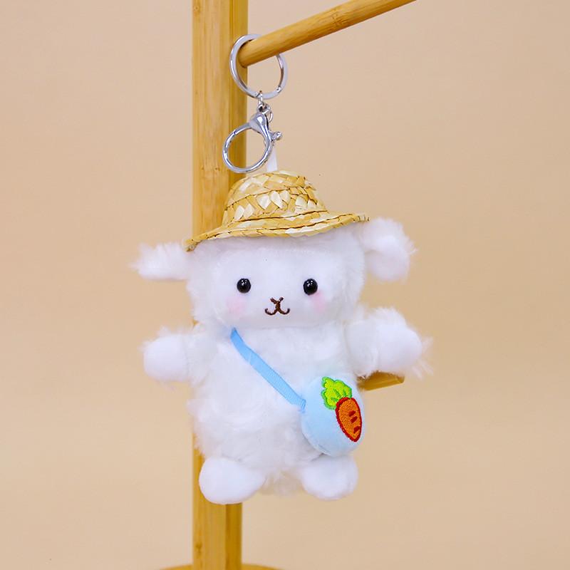 Cute Animal Plush Doll With Short Plush Material For Bag Pendant And Keyring Use