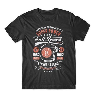 Full Speed Super Power Tshirt Race T-Shirt Premium Cotton Tee NEW