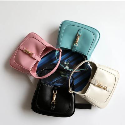 Real Leather Saddle Vintage Crossbody Bags for Women Small Underarm Bags Luxury Design Retro Horsebit Tote Bags