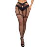 Female Vintage Fishnet Lace Pattern Tights Women Sexy Hollow Out Geometric Jacquard Pantyhose Anti-Pilling Jk Woman Legging