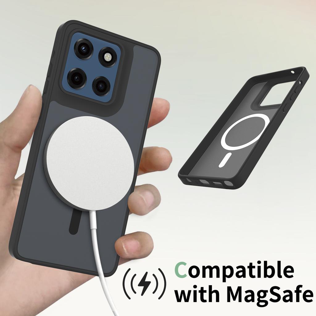 Skin Feel Magnetic Phone Case For Motorola Moto G Stylus 5G 2025 Magsafe Wireless Charging TPU Frame Hard Plastic Back Cover