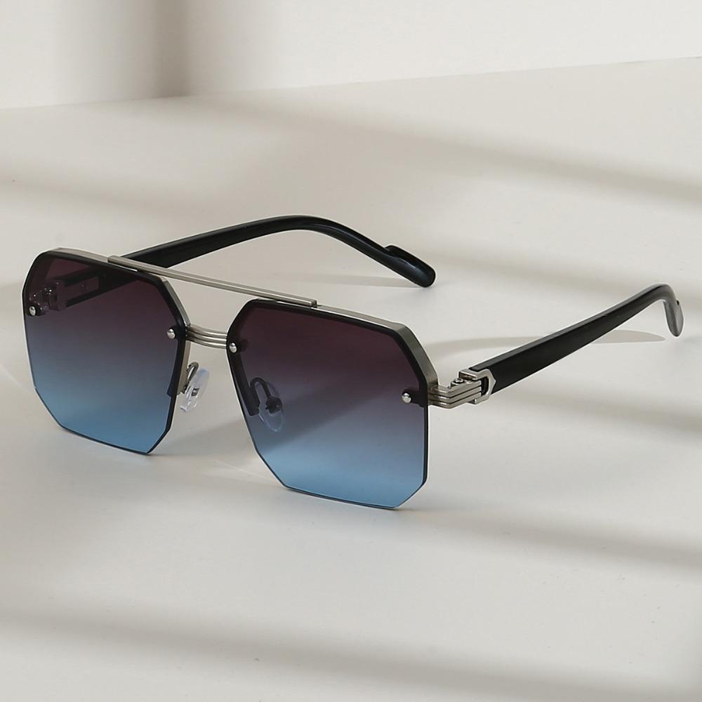 Classic Men Zinc Zinc Alloy Sunnies Gradient Color Anti-UV Glasses Party Women HD Sunglasses Gift