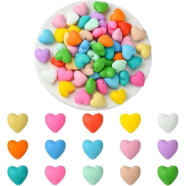 LiQunSweet 15 Pcs 15 Styles Christmas Theme Silicone Beads Santa Claus Tree Socks Snowman Snowflake Beads for DIY Jewelry Keychain Pen Craft