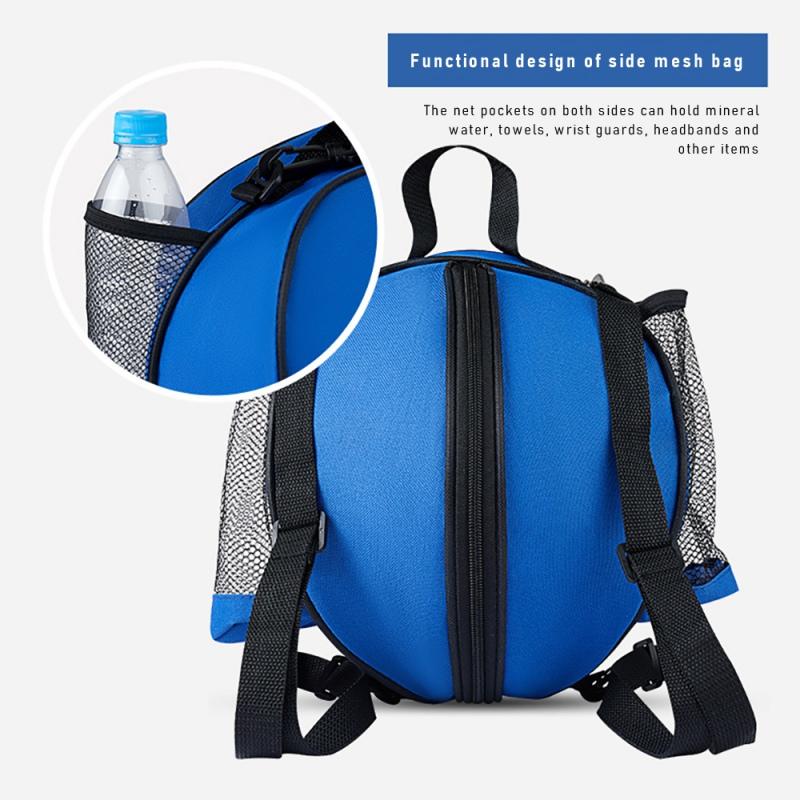 Adjustable Shoulder Strap Side Mesh Pockets Basketball Bag Sports Ball Bag Soccer Shoulder Bag Holder Carrier