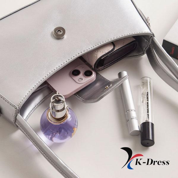 Square Baguette Glossy Shoulder Bag (3 Colors) Basic Type