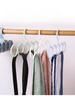 5pcs Plastic Solid Pants Hanger Multifunctional Hanger Circle Space Saving Ties Scarf Socks Storage Hanger Laundry Drying Rack