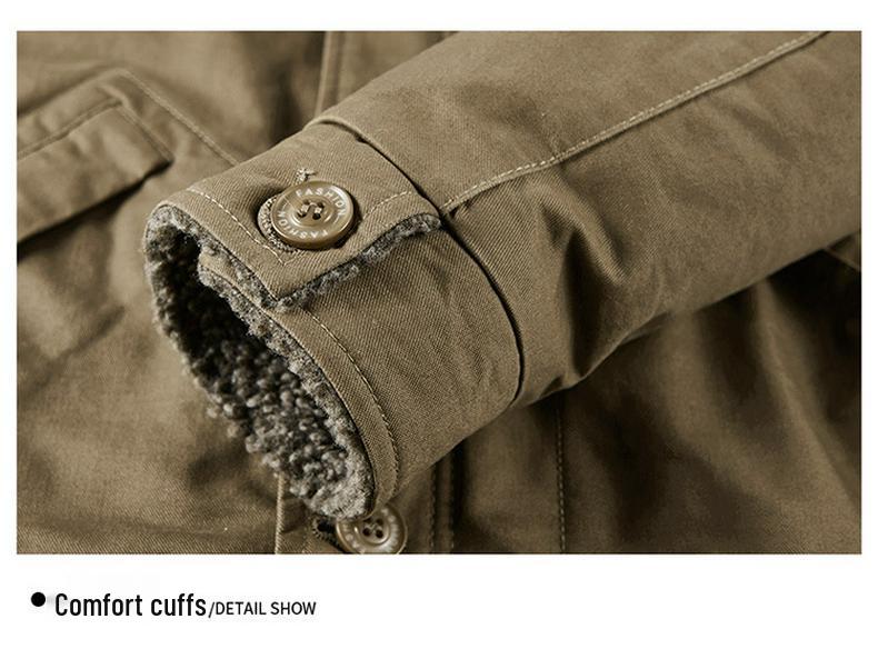 Men's Lambswool Coat: New Style Autumn/Winter Thick Velvet Warm Cotton Workwear Jacket