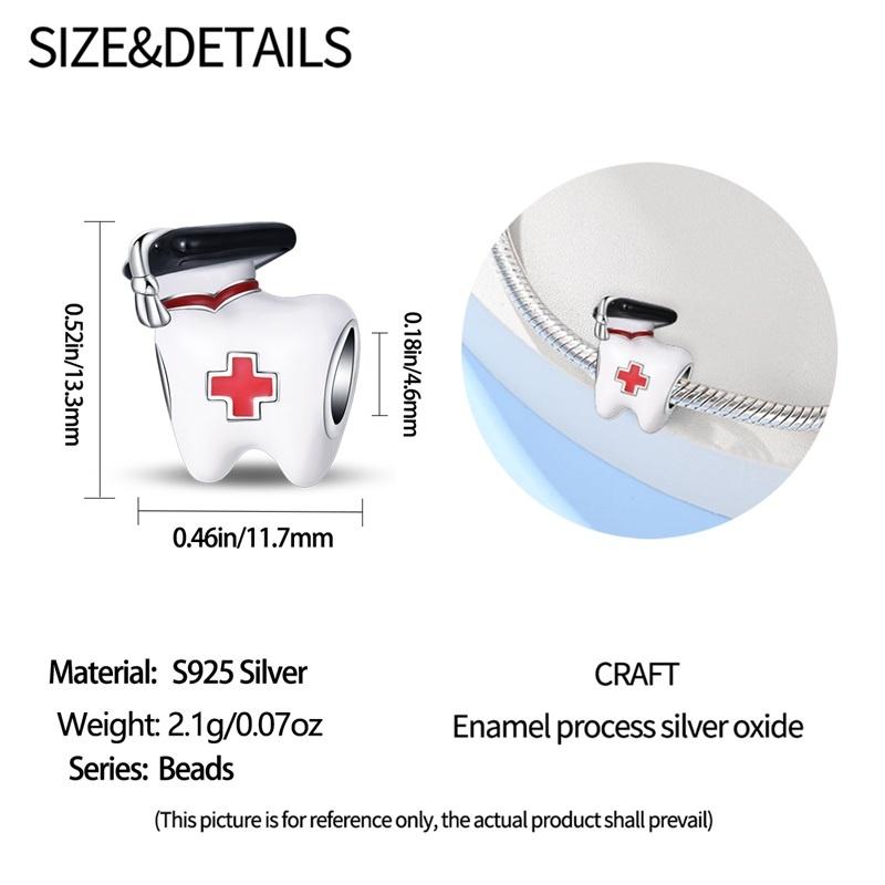 Copper Medical Series Dentist Charm Beads Suitable For Pan Original Bracelet Exquisite Diy Party Jewelry