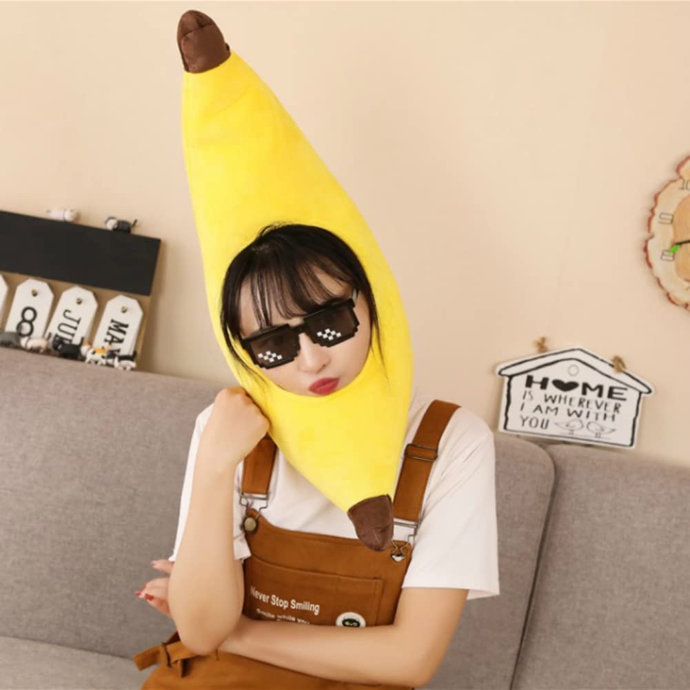 [Egao Ichiban] Cosplay Banana Hat, Funny Costume for Halloween, School Festivals, Yellow, Unisex, Adult Size [A273-09] (4) 60cm