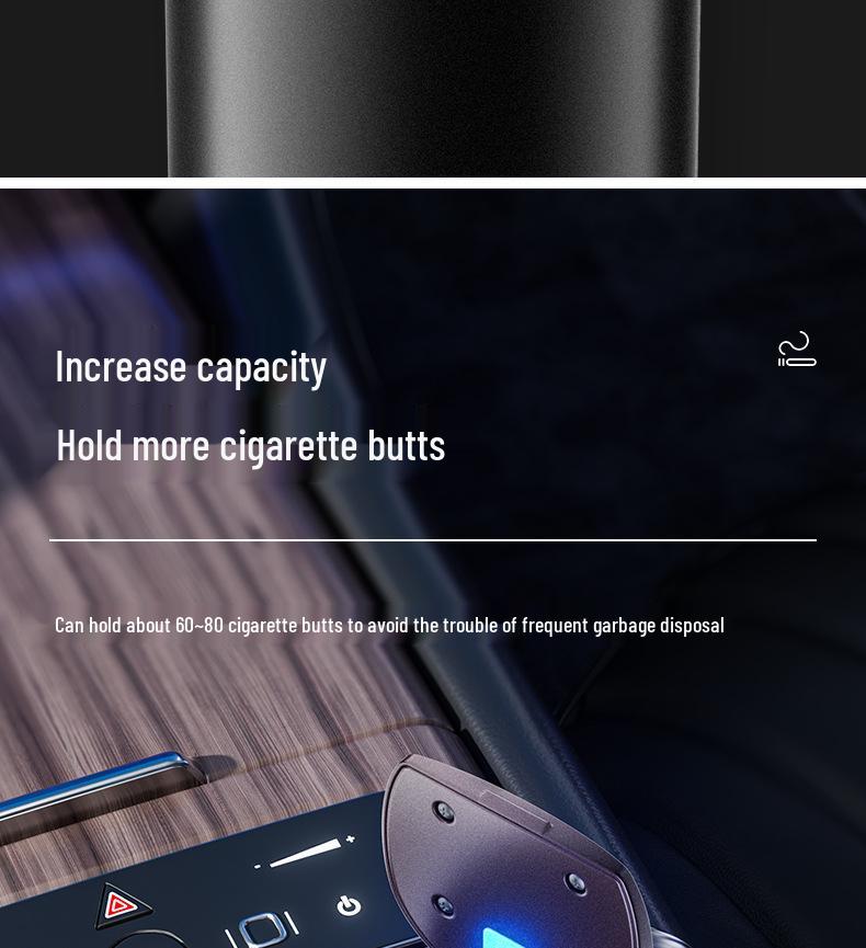 High-End Metal Car Ashtray with Lid: Anti-Drop Ornament for Car Interior