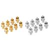 1/8 Stück Gold/Rhodium-beschichtete RCA-Schutzkappen Staubschutz RCA-Stecker-Kappen RCA-Kurzschlussstecker für für Audio-Lautsprecher Subwoofer