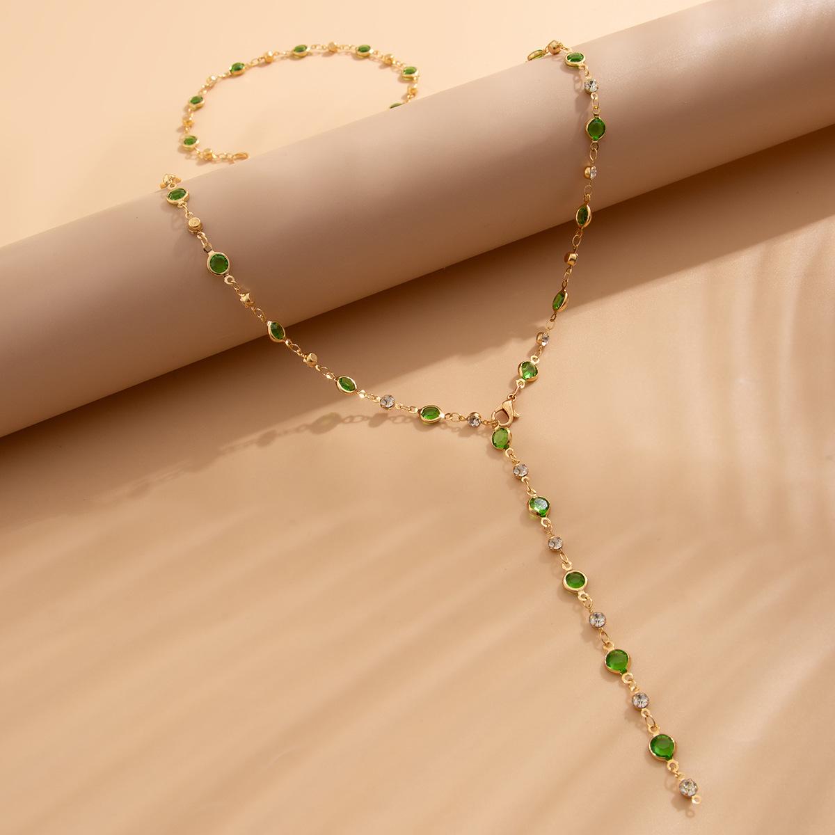 

Европейское и американское многослойное ожерелье с кисточками в форме буквы Y для женщин с кристаллами на ключице