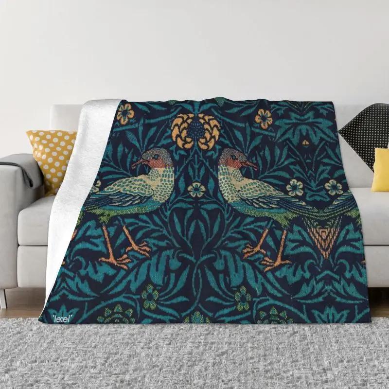 William Morris Deer Throw Blanket Sofa Fleece Warm Flannel Textile Pattern Blankets for Bedding Car Couch Bedspreads