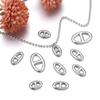 10pcs/lot Stainless Steel Charms Pig Nose Pendants Metal Double Hole Oval Connectors For Jewelry Making Bracelet Necklace