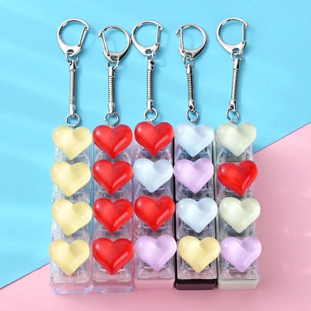Heart Keyboard Clicker Toy Keyring Crystal Clicker Button Keycap Keychain Kids