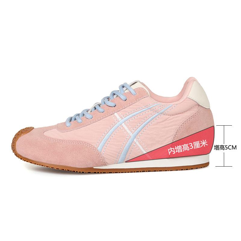 

2025 новые большие кривоголовые цветные толстая подошва с внутренней высотой увеличение немецкие тренировочные туфли ретро на шнуровке повседневные универсальные цветные Forrest 40 розовый