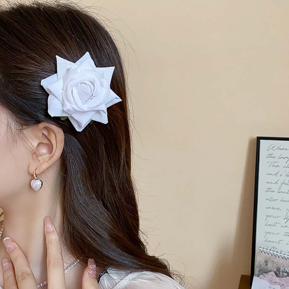Bohemian Style Flower Hair Clip Cloth Girl Rose Hair Clip Rose Flower Hairpin Girls/Female