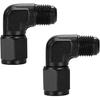 Ucreative 90 Degree Swivel 6AN Female to AN6 Male Flare Fitting Adapter Aluminum Black 2PCS