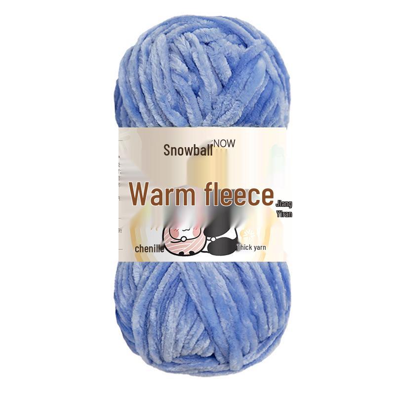 Jiate Snowball Chenille Yarn: Cozy, Thick, Fluffy Yarn for DIY Crochet, Gold Velvet Knit, Shoes, and Scarf Projects.