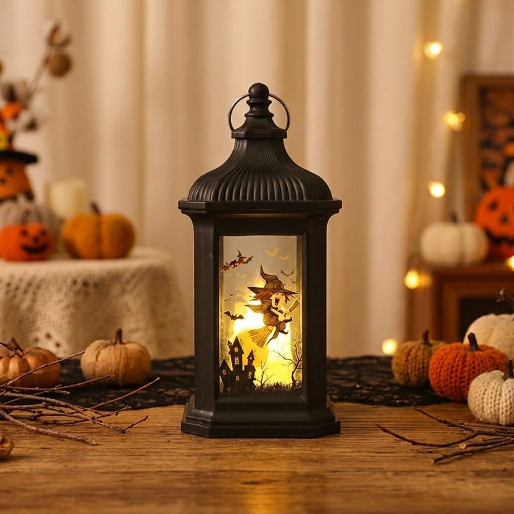 Halloween Decoration Lantern Portable LED Candle Night Light Tabletop Prop for Party Setup