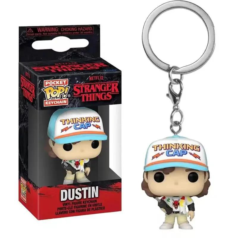 Funko Pop Stranger Figurky Hračky Klíčenka Dustin Klíčenka Demogorgon Řetízek Model Hračka Karneval Dospělí Děti Dárek Hračky