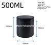 Black Wide-Mouth PE Plastic Sealed Jar for Cream/Powder - 50g, 100g, 150g, 300g, 500g, 1L