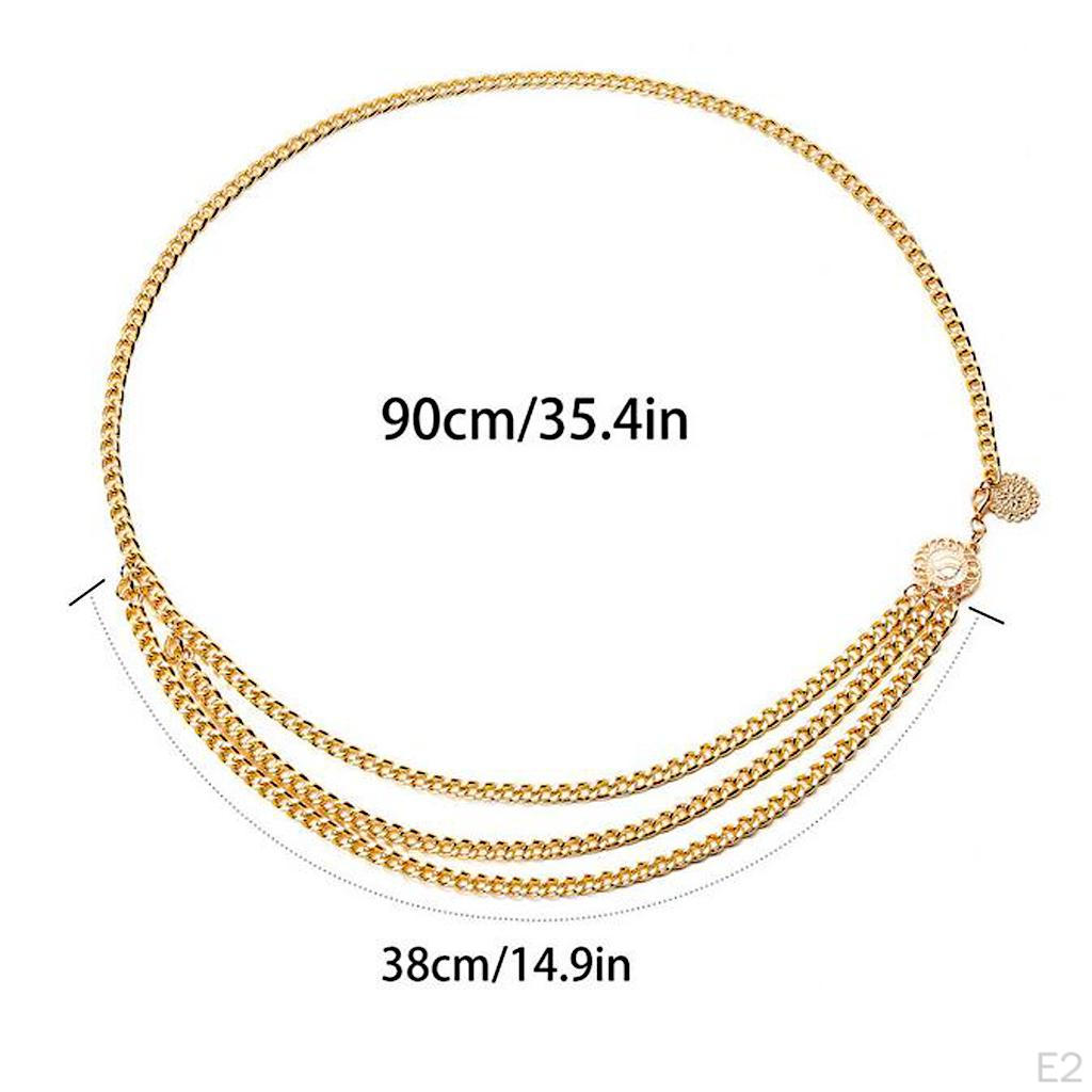 Belly Waist Aluminum Chain Bikini Waistbands Multilayer