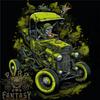 26 Zombie Hot Rod Halloween Horror Herren T-Shirt 100% Baumwolle Unisex T-Shirt
