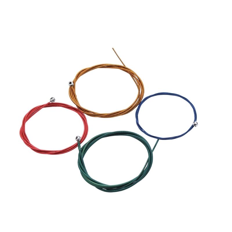 Bass Strings, 4 String Bass Strings Electric Bass Strings Quality 1.14mm-2.67mm Colorful Head Electric Bass String Sets