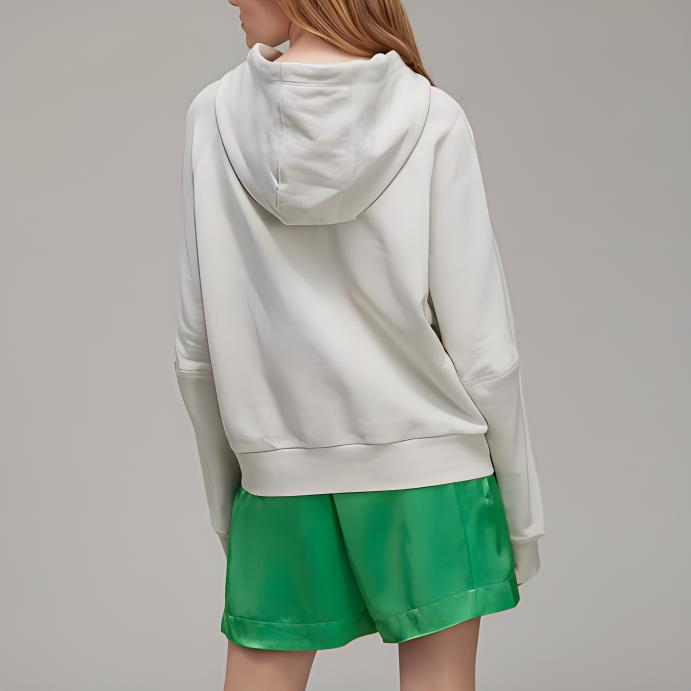 Adidas Y-3 Solid Color Hooded Long Sleeve Sweatshirt Women Sweatshirt White HG6148