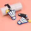 Wrist Strap Table Tennis Leather Pendant Hand-sewn Badminton Cartoon Keychain  Sports Fans